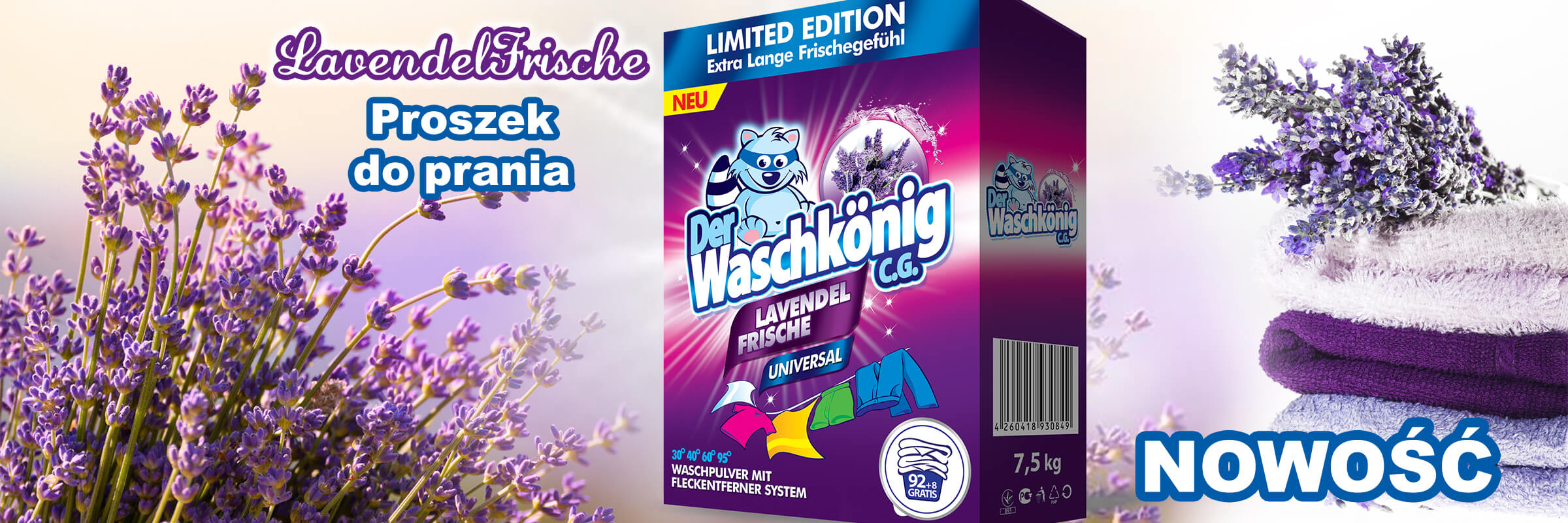 Proszek do prania Waschkonig Lavendel Frische Universal 7,5 kg - 100 WL Limited Edition