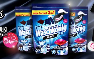 Nowe kapsułki do prania tkanin ciemnych Waschkonig Black 27 sztuk